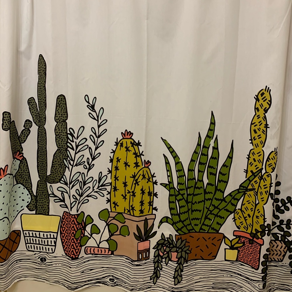 Cactus shower curtain